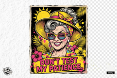 Funny Summer Grandma PNG Illustration Product Image 1