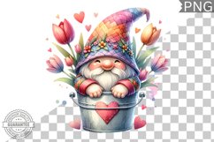 Spring Gnome Sublimation - Clipart PNG Design Product Image 1