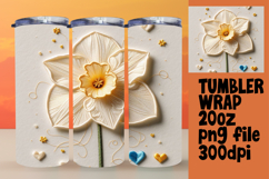Sublimation-Ready Graphics for 20oz Tumbler , 3D Flower Product Image 1