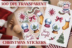 Christmas Sticker Sheet Cozy Cute Winter Holiday PNG Product Image 1