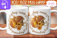 Game day mug wrap sublimation PNG, American Football mug PNG Product Image 2