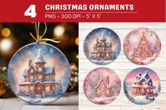 rounded christmas ornament christmas house 1 Product Image 1