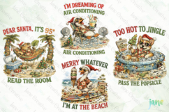 Funny Christmas In July Clipart Product Image 1