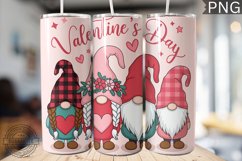 Valentine&#039;s Day Gnome Tumbler Wrap - High Quality 300 Dpi Product Image 1