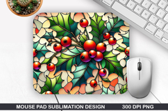 Flowers Mouse Pad Sublimation,Christmas Mouse Pad PNG Design Product Image 1