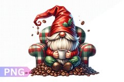 Christmas Coffee Gnome Sublimation Clipart PNG Product Image 1