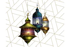 Peacock Christmas Clipart in Jewel Tones, Christmas Png Product Image 3