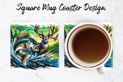 Hunting Mug coaster | Coaster | Sublimation Design Product Image 1