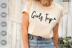 Girls Trip SVG Cut Files / Girls Vacation SVG Design Product Image 1
