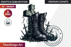 Halloween Character Boots - Spooky Gothic Clipart PNG Product Image 1