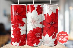 Christmas Flowers Tumbler | Christmas Tumbler Wrap Product Image 1
