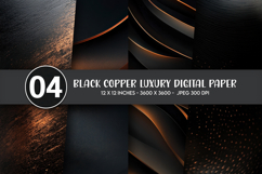 Black Copper Luxury Digital Paper Product Image 1