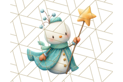 Snowman Family Clipart PNG Winter Holiday Art Product Image 3