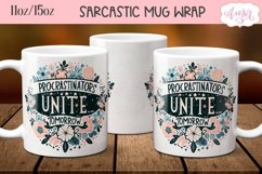 Sarcastic quote mug wrap PNG, Procrastination mug png 11oz Product Image 2