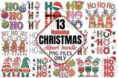 Hohoho Christmas Clipart Bundle Product Image 1