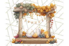 Cottagecore Halloween Clipart Cozy PNG, Autumn Fall Png Product Image 3