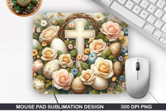 Flowers Mouse Pad Sublimation, Spring Mouse Pad PNG Design Product Image 1