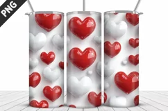 Valentines Love Skinny Tumbler PNG Wrap| Valentines Tumbler Product Image 4