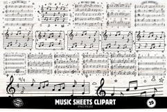 Music Sheets Clipart Product Image 1