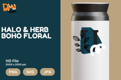 Halo &amp; Herb Boho Floral Monogram Product Image 1