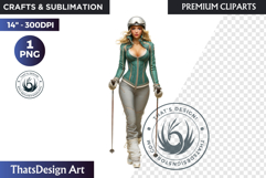 Alpine Winter Sports Fashion and Cabin Clipart PNG Product Image 1