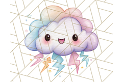 Kawaii Weather Clipart PNG, Cute Pastel Weather Icons Product Image 3