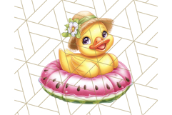Summer Rubber Duck Clipart PNG, Cute Yellow Ducks Clip Art Product Image 3