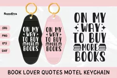 Book Lover Motel Keychain SVG | Buy More Books Product Image 1