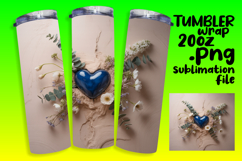 CHIC 20oz Tumbler Template for DIY , 3D Heart Product Image 1