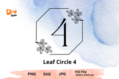 Leaf Circle Monogram - Elegant Botanical Letter JPG|PNG|SVG Product Image 1