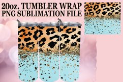 Glamorous Glitter &amp; Leopard Luxe Tumbler Wraps - 20oz Product Image 1