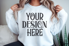 White Gildan 18000 Sweatshirt Mockups ,18000 Mockups Product Image 1