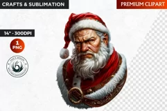 Christmas clipart, Bad Santa Clipart, Christmas sublimation Product Image 1