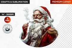 Christmas clipart, Bad Santa Clipart, Christmas sublimation Product Image 1