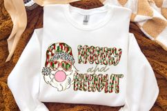 Brushtroke Merry And Bright Png, Coquette Christmas Girly Pn Product Image 2