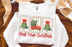 Small Town Christmas Png, Red Vintage Truck png Product Image 3