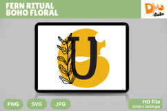 Fern Ritual Boho Floral Monogram Product Image 1