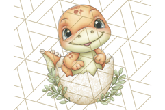 Cute Cartoon Dinosaur Clipart PNG, Prehistoric Animals PNG Product Image 3