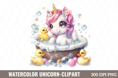 Watercolor Unicorn Clipart, Watercolor Clipart Product Image 1