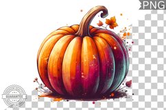 Pumpkin Flowers Sublimation - Clipart PNG Design Product Image 1