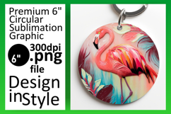 Colorful Circle Design Car Coaster , Flamingo Product Image 1