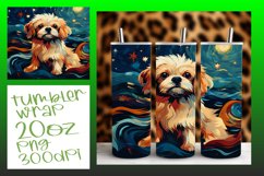 Colorful Dog Painting Tumbler Wrap - 20oz Art Product Image 1