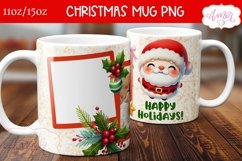 Merry Christmas photo mug wrap PNG, Santa mug PNG Product Image 3