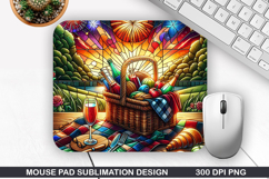 Mouse Pad Sublimation, 4th Of July Mouse Pad PNG Design Product Image 1