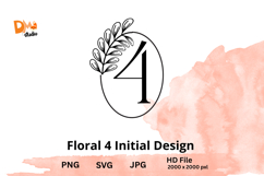 The Floral Initial Design Product Image 1