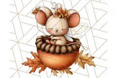 Fall Fairy Animal Clipart PNG, Woodland Creatures With Wings Product Image 3