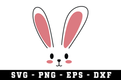 Bunny Ear &amp; Face SVG | SVG Cut files | Cricut Product Image 1