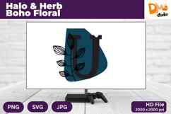Halo &amp; Herb Boho Floral Monogram Product Image 1