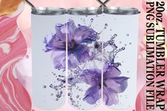 Tranquil Blossom: Floral Water Tumbler Design - 20oz Product Image 1