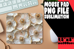 UNIQUE DESK MAT PLAYFUL PNG, 3D Flower Product Image 1